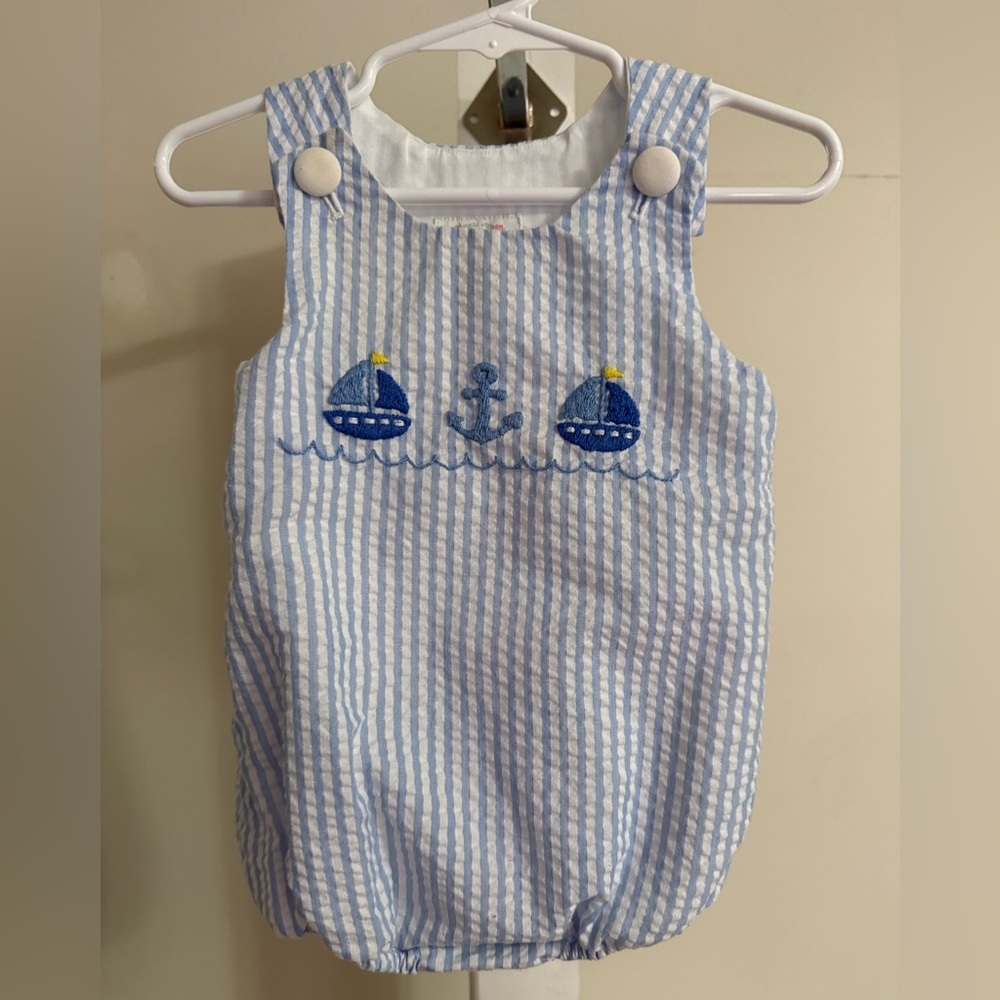 Cecil and Lou Sailboat Bubble Romper